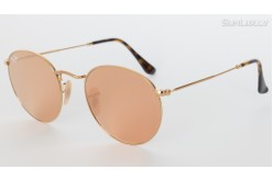 Ray-Ban Round Flat Lenses Copper Flash (RB3447N 001/Z2 50mm) saules brilles